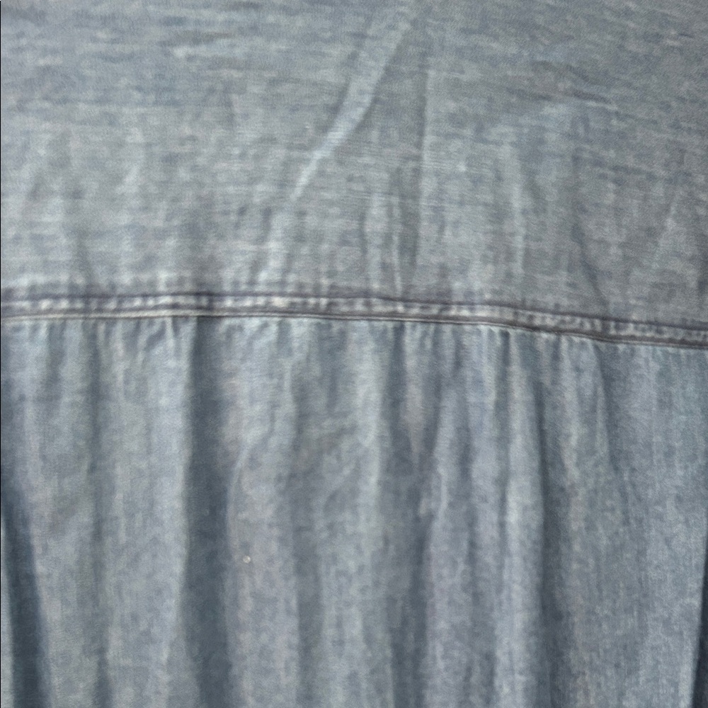Blue Denim Ruffle Zip-Front Jacket - Picture 7 of 7